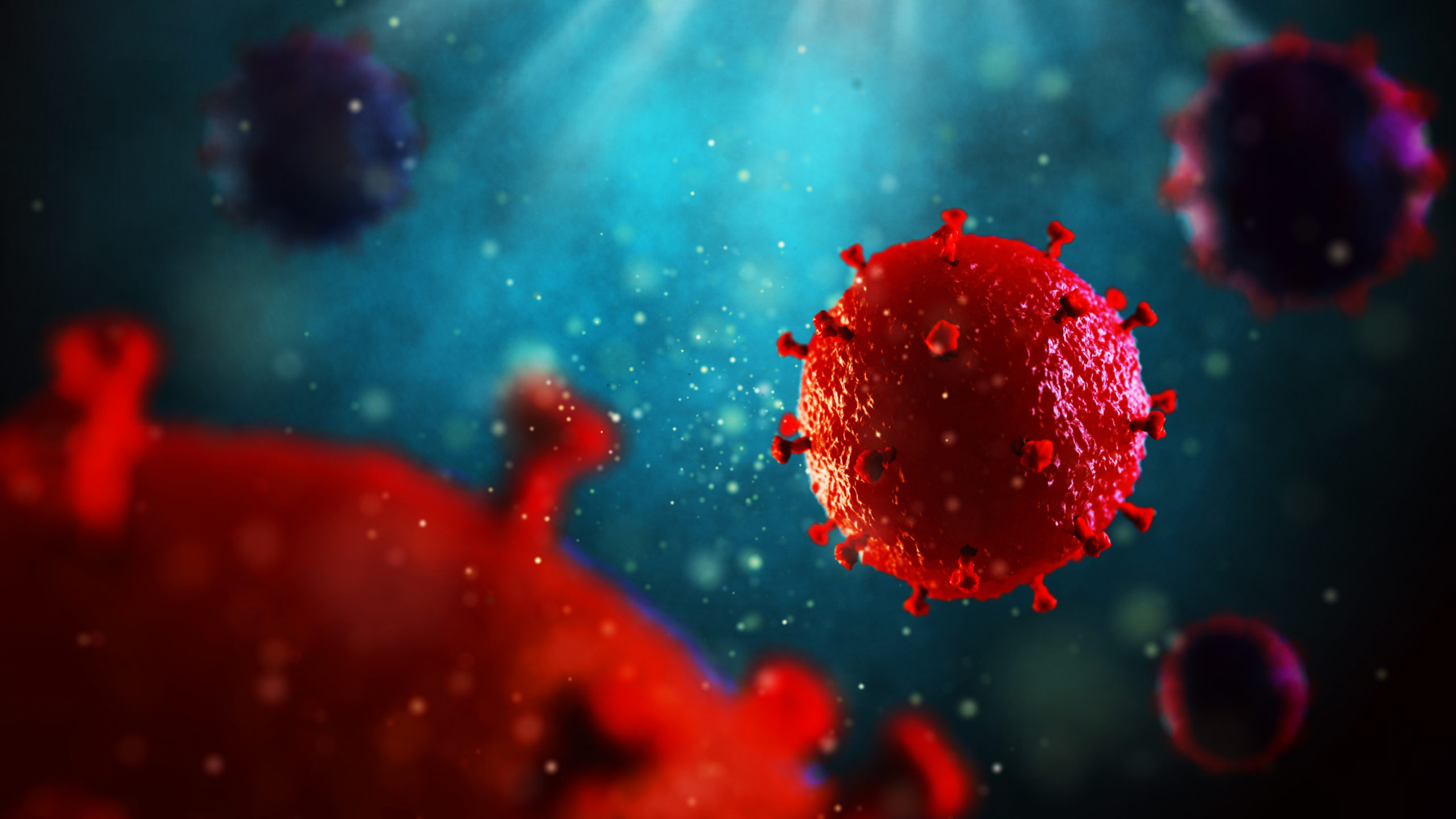 3d illustration of HIV  virus  Medical concept Tennessee 