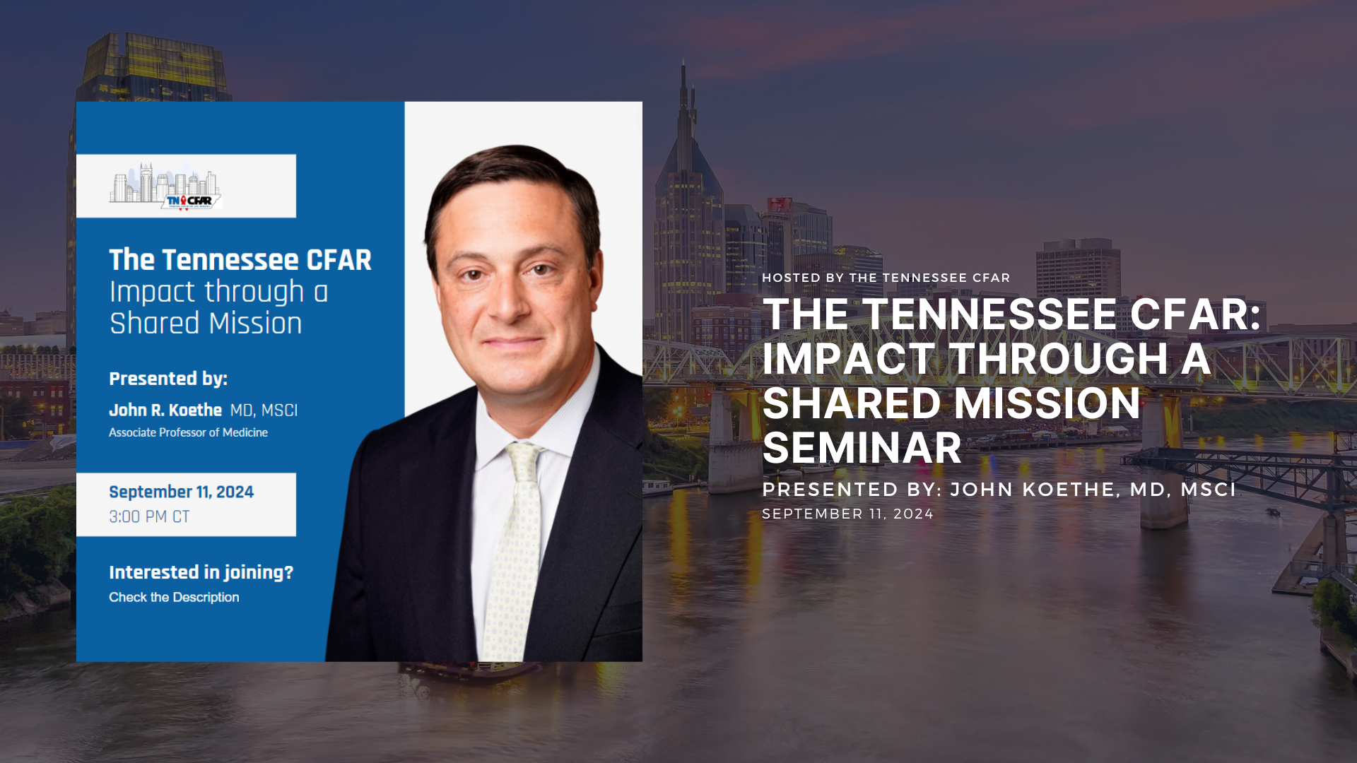 CFAR-Wide Seminar Series hosted by Tennessee CFAR | Tennessee Center ...